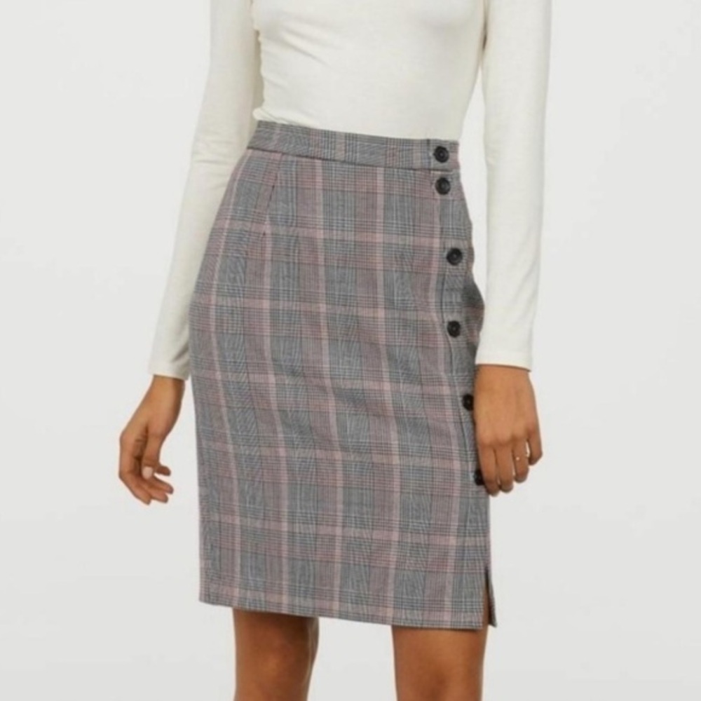 H&M plaid skirt